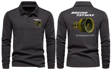 BOEING 737 MAX CFM LONG SLEEVE POLO